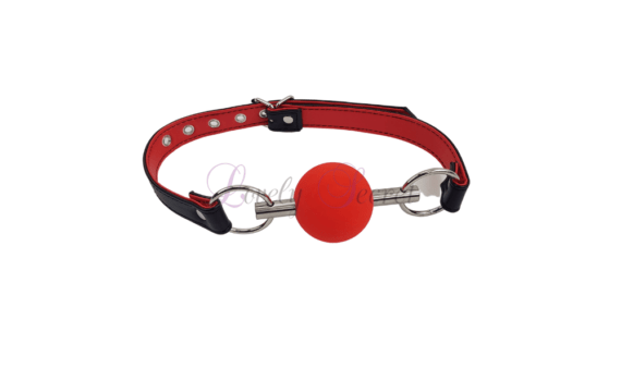 SM & Bondage Bâillon Mors Silicone Bit Gag Saffron Rouge - SPORTSHEETS