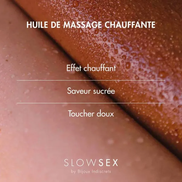 Huile de massage chauffante - Slow Sex